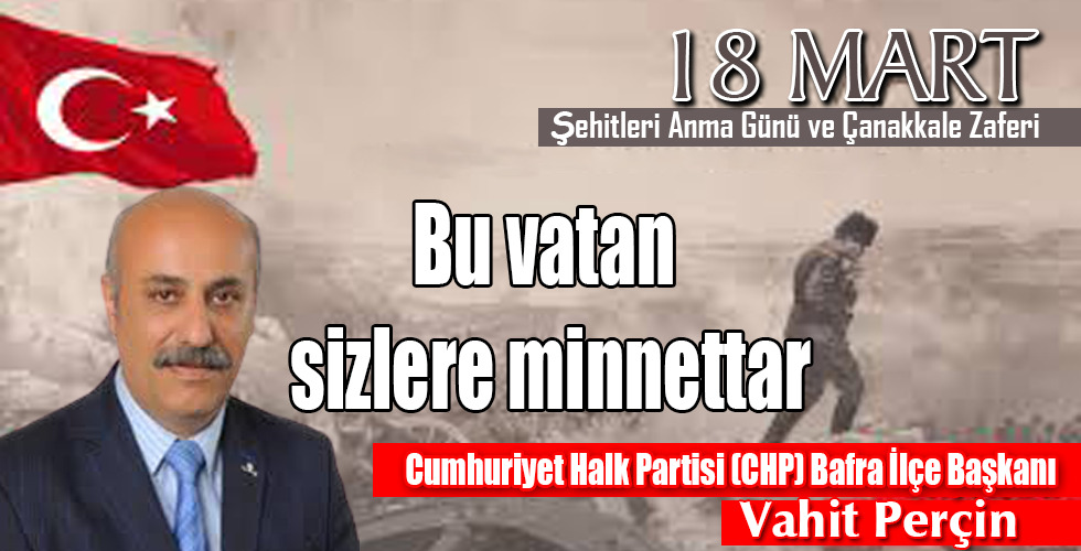 Bu vatan sizlere minnettar