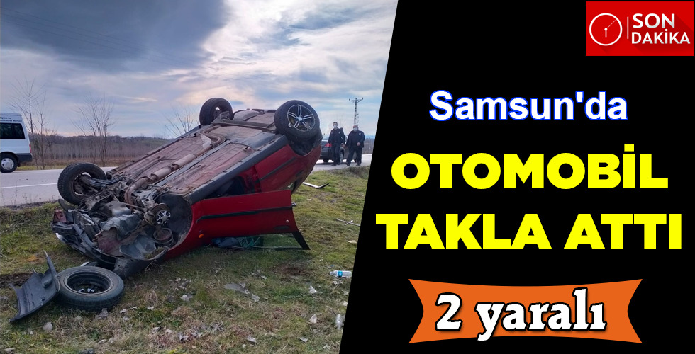 OTOMOBİL TAKLA ATTI