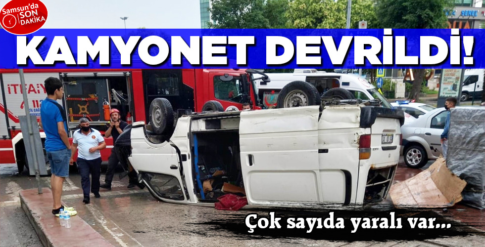 KAMYONET DEVRİLDİ!