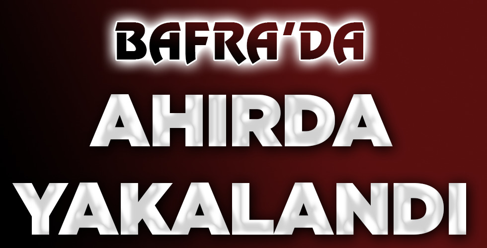 Bafra’da AHIRDA YAKALANDI