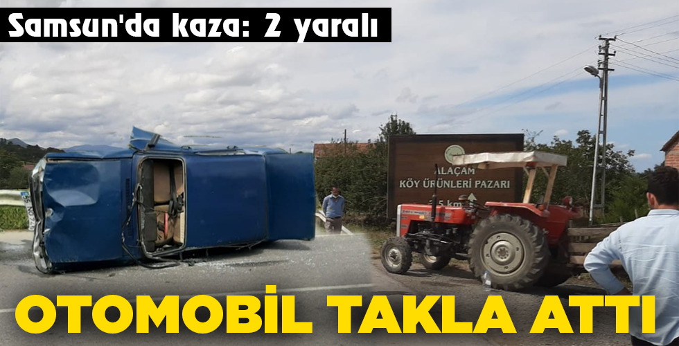 OTOMOBİL TAKLA ATTI