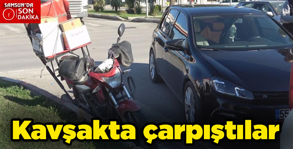 Kavşakta çarpıştılar