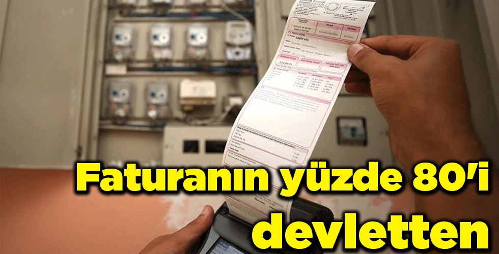 Faturanın yüzde 80’i devletten