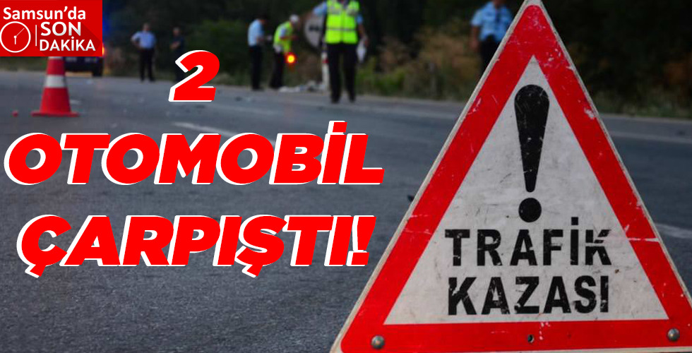 2 OTOMOBİL ÇARPIŞTI!