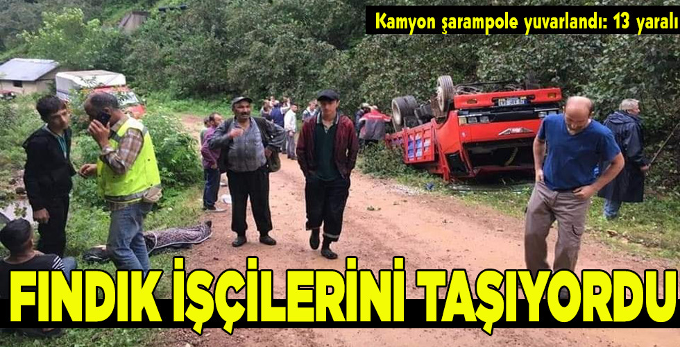 FINDIK İŞÇİLERİNİ TAŞIYORDU