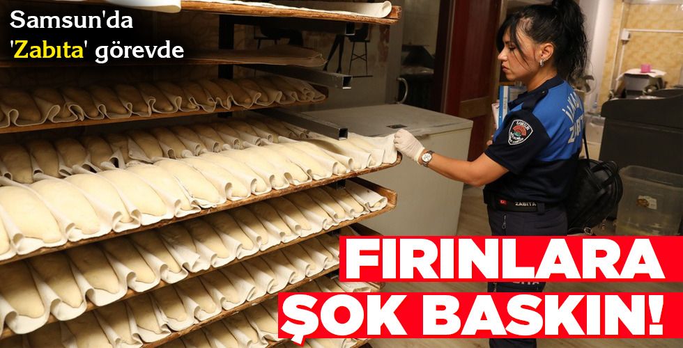 Samsun'da şafak vakti fırın denetimine çıkan İlkadım Belediyesi Zabıta Müdürlüğü ekipleri, 1 fırına yasal işlem uygularken, gramajı eksik olan 50 ekmeğe de el koydu