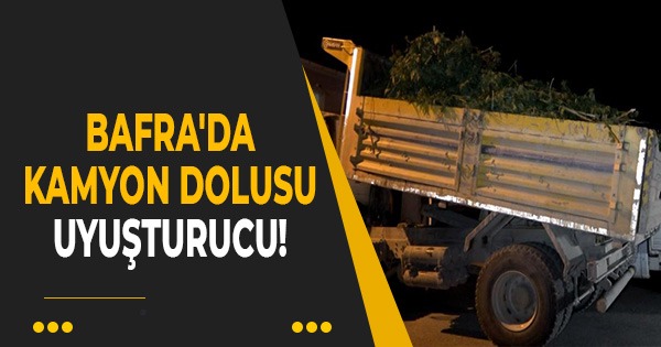 Bafra’da Kamyon Dolusu Uyuşturucu