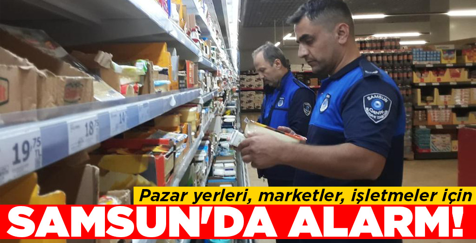Samsun'da Canik Belediyesi Zabıta Müdürlüğü ekipleri semt pazarlarında ve faaliyet gösteren tüm işletmelerde hijyen, fiyat etiketi, son tüketim tarihi ve ürün gramajları denetimi yaptı