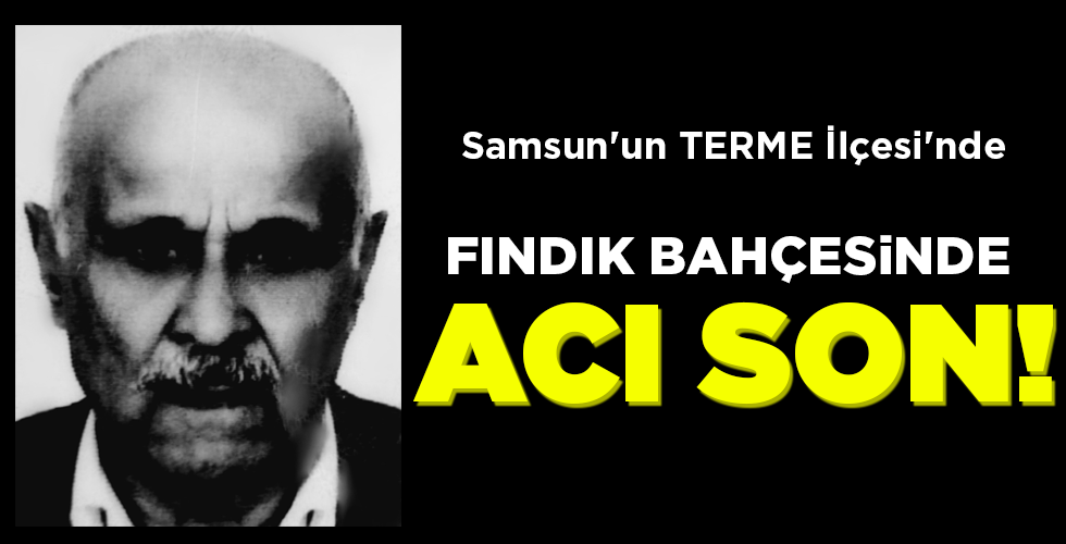 FINDIK BAHÇESİNDE  ACI SON!