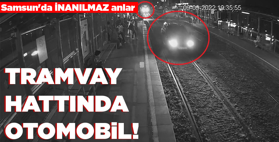 TRAMVAY HATTINDA OTOMOBİL!
