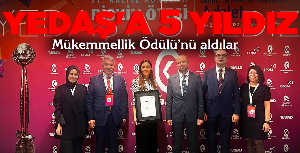YEDAŞ’A 5 YILDIZ