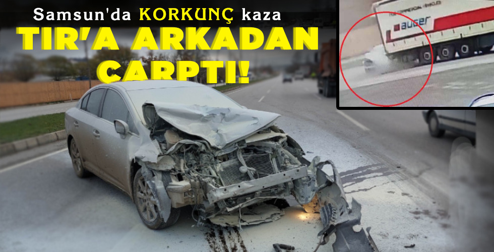 TIR’A ARKADAN ÇARPTI!