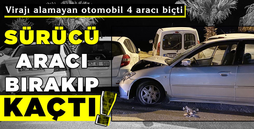 SÜRÜCÜ ARACI BIRAKIP KAÇTI!