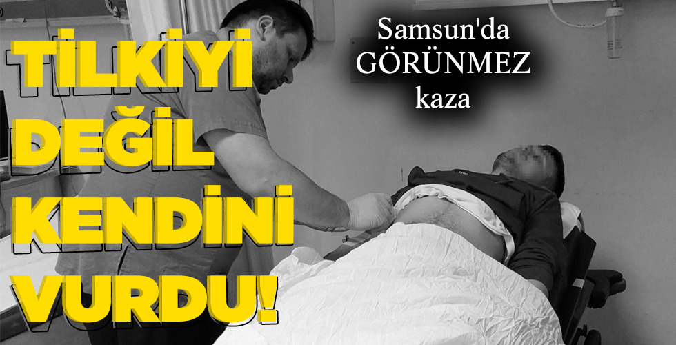 TİLKİYİ DEĞİL  KENDİNİ VURDU!