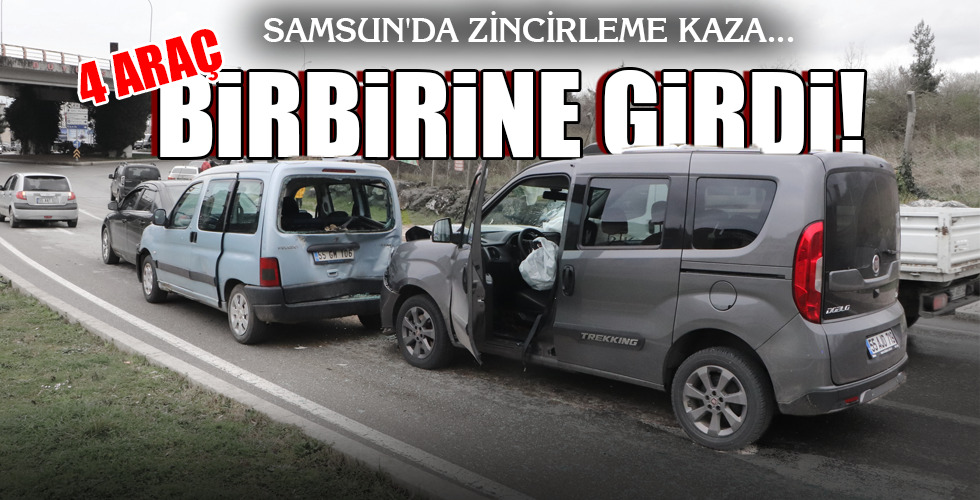 4 ARAÇ BİRBİRİNE GİRDİ!