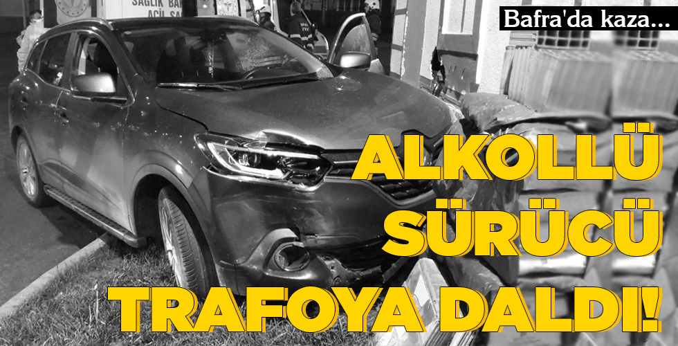 ALKOLLÜ SÜRÜCÜ  TRAFOYA DALDI!