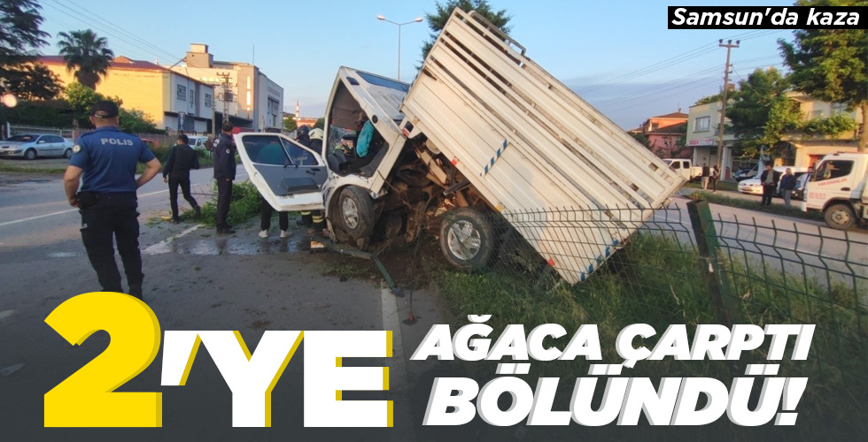 AĞACA ÇARPTI  2’YE BÖLÜNDÜ!