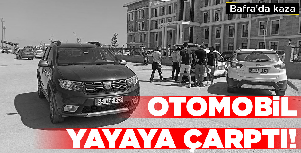 OTOMOBİL YAYAYA ÇARPTI!