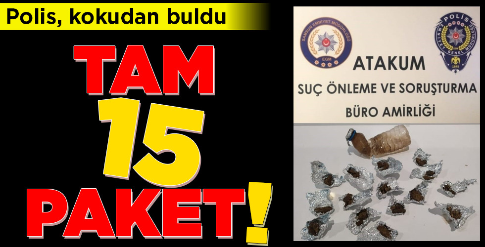 Polis, kokudan buldu ‘TAM 15 PAKET’