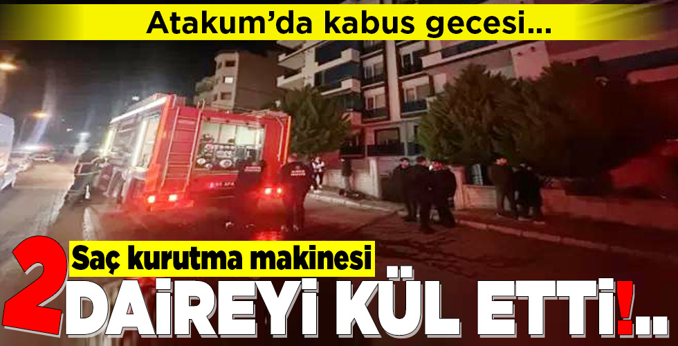 Saç kurutma makinesi 2 DAİREYİ KÜL ETTİ!..