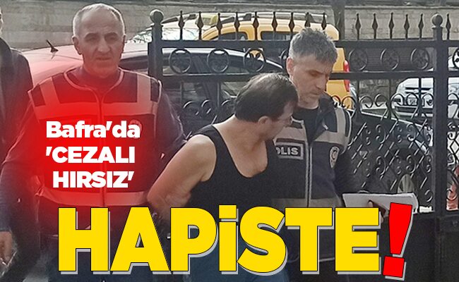 Bafra’da ‘CEZALI HIRSIZ’ HAPİSTE