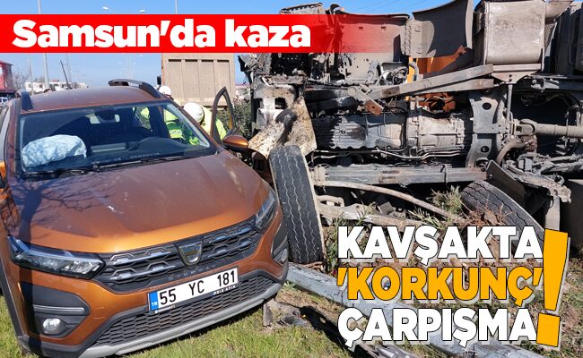 Kavşakta ‘KORKUNÇ’ çarpışma