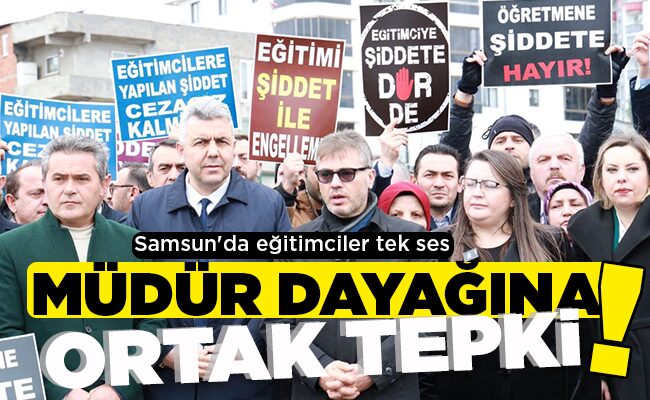 MÜDÜR DAYAĞINA ORTAK TEPKİ!