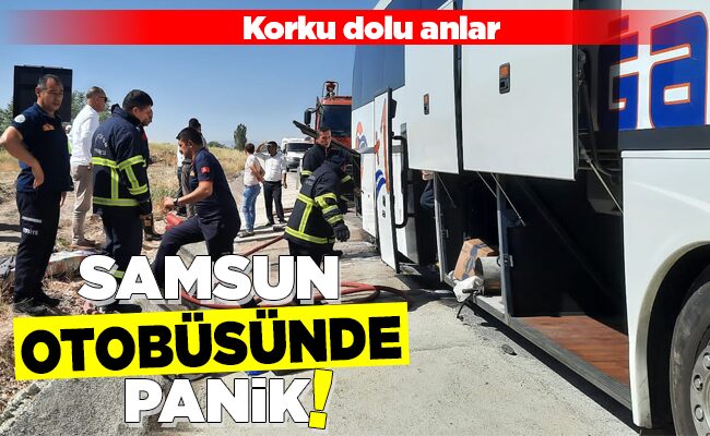 SAMSUN OTOBÜSÜNDE PANİK!