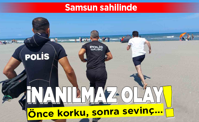 Samsun sahilinde İNANILMAZ OLAY!