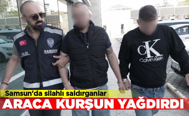 ARACA KURŞUN YAĞDIRDI