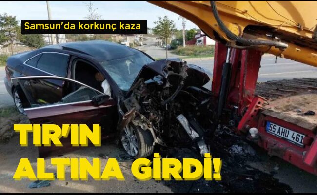TIR’IN ALTINA GİRDİ!