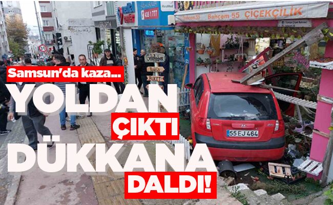 YOLDAN ÇIKTI DÜKKANA DALDI!