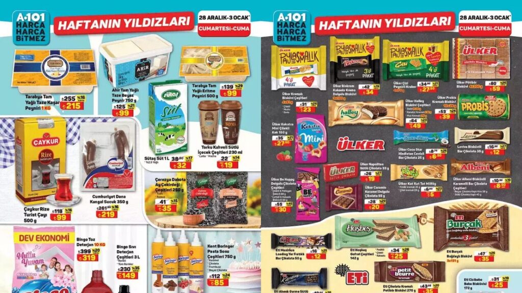 A101’de Çaykur, Sütaş ve Bingo Ürünlerine İndirim! A101 28 Aralık-3 Ocak Aktüel Kataloğu!