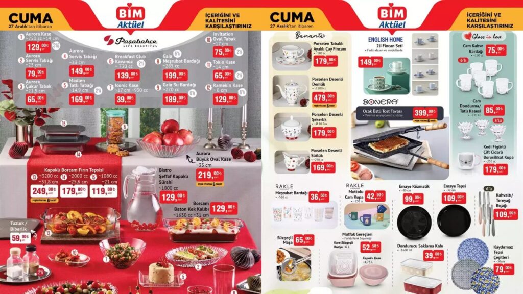 A101’de Paşabahçe Ürünlerine İndirim Geliyor! A101 27 Aralık Aktüel Kataloğu!