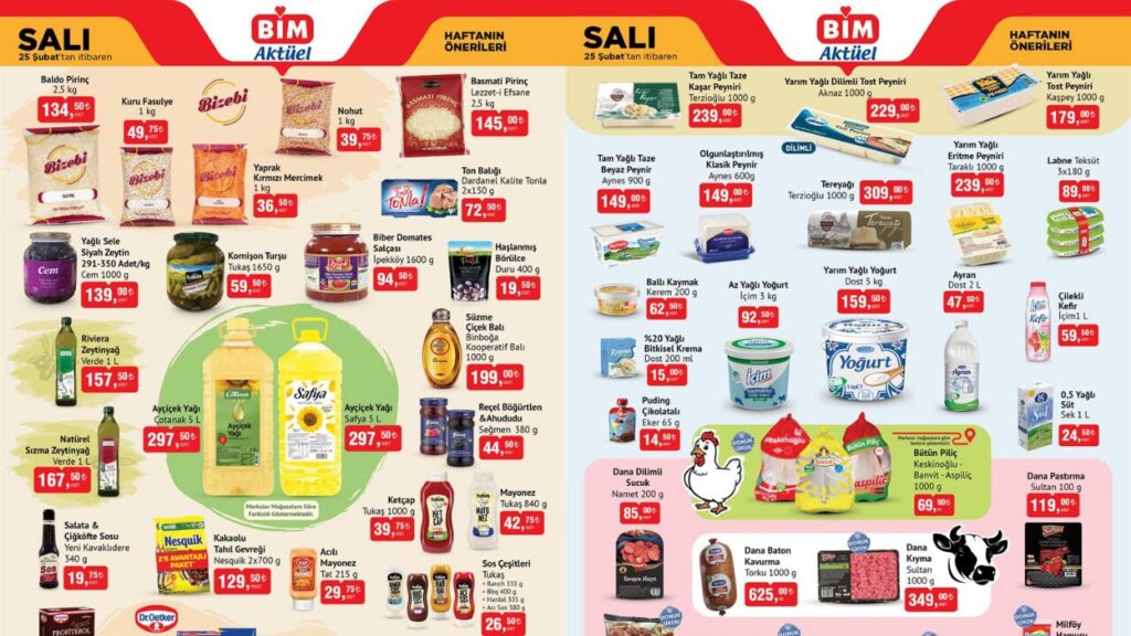 BİM’de Ramazan Ayında Kırmızı ve Beyaz Etle Ayçiçek Yağına İndirim Geliyor! BİM 25 Şubat Aktüel Kataloğu!