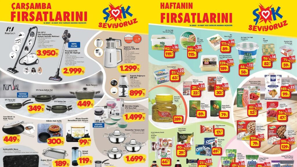 ŞOK’a Tava ve Sahan Seti Geliyor! ŞOK 26 Şubat-4 Mart Aktüel Kataloğu!