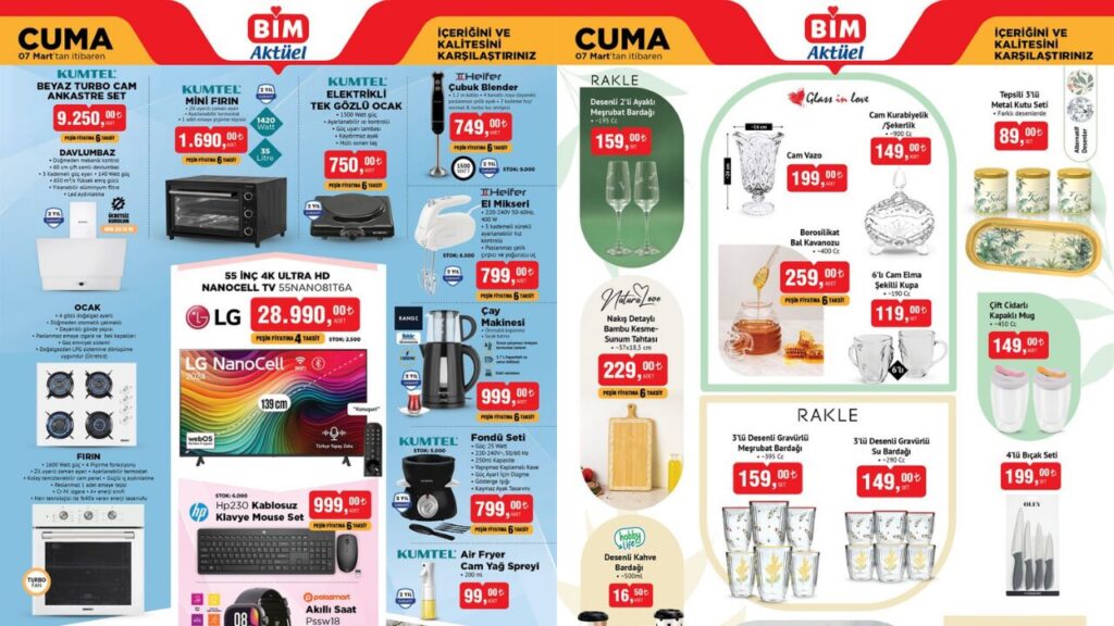 BİM’e Ramazan Ayında Ankastre Set Geliyor! BİM 7 Mart Aktüel Kataloğu!