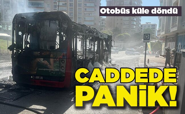 Samsun’da otobüs küle döndü CADDEDE PANİK!