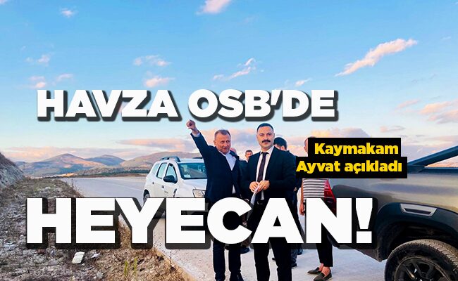 Kaymakam Ayvat açıkladı HAVZA OSB’DE HEYECAN!
