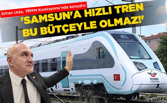 Erhan Usta, TBMM Komisyonu’nda konuştu:  ‘SAMSUN’A HIZLI TREN BU BÜTÇEYLE OLMAZ!’