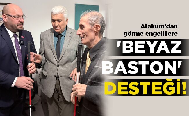 Atakum’dan görme engellilere  ‘BEYAZ BASTON’ DESTEĞİ
