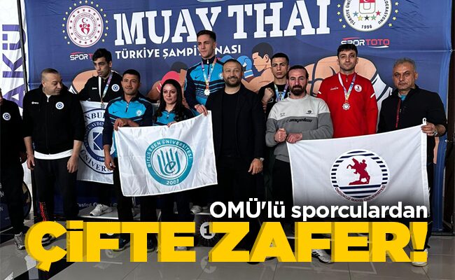 OMÜ’lü sporculardan  ÇİFTE ZAFER!