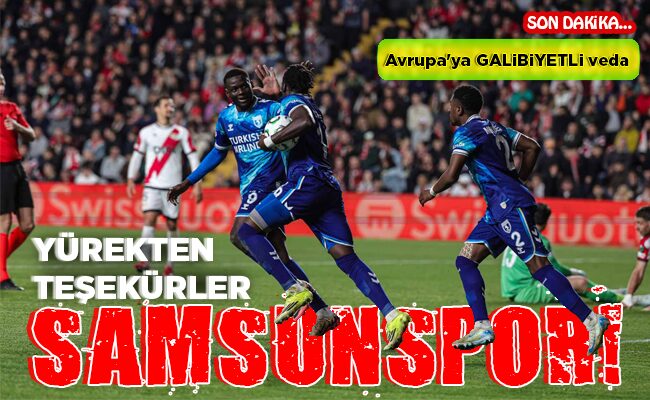 YÜREKTEN  TEŞEKÜRLER SAMSUNSPOR!