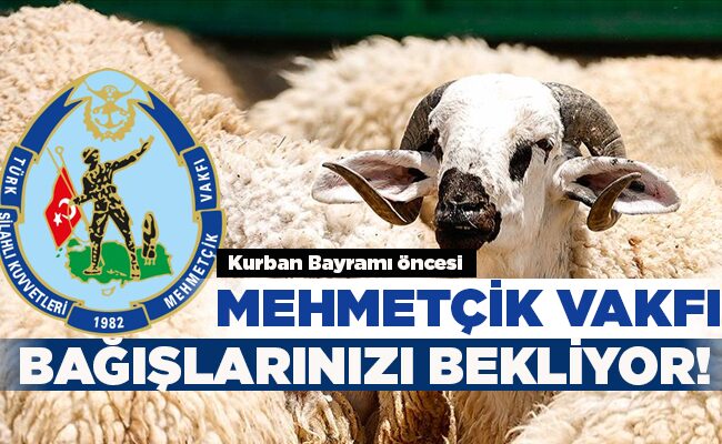 Kurban Bayramı öncesi  MEHMETÇİK VAKFI BAĞIŞLARINIZI BEKLİYOR!