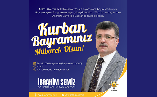 Semiz’den Bayram Mesajı ve Bayramlaşma Daveti “Bayramlar Kardeşliği Pekiştirir”