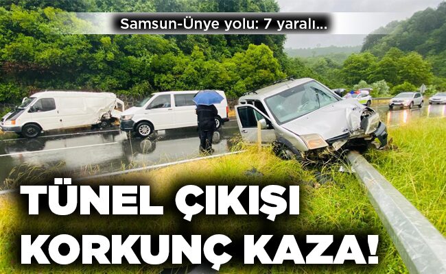 TÜNEL ÇIKIŞI KORKUNÇ KAZA!