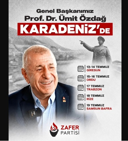 Ümit Özdağ Karadeniz turunda
SON DURAK BAFRA!
