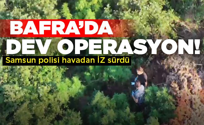 Samsun polisi havadan İZ sürdü BAFRA’DA DEV OPERASYON!