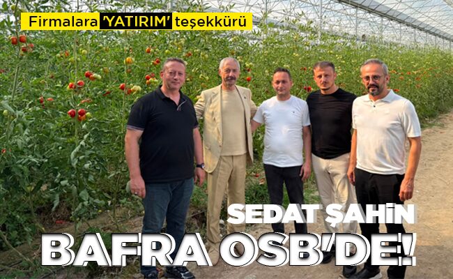 SEDAT ŞAHİN BAFRA OSB’DE!