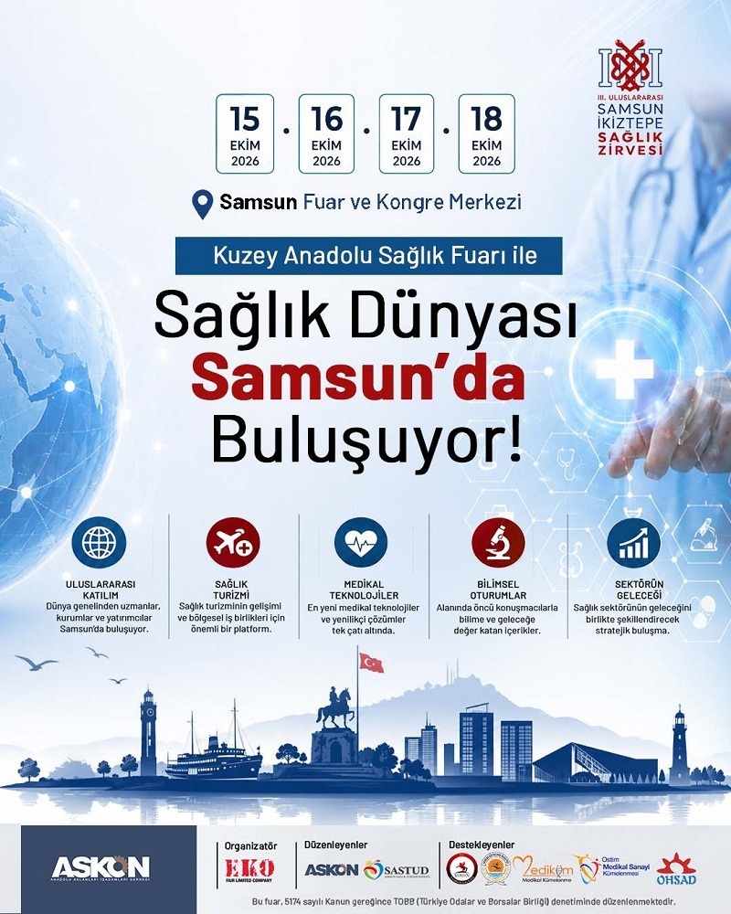 Samsun, 'ZİRVE'ye hazır
'SAĞLIK'TA
'ULUSLARARASI'
HEDEF!